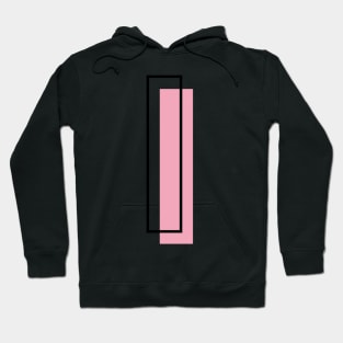 I Letter Initial Monogram Stylish Chic Minimal Linear Pink Girly Hoodie